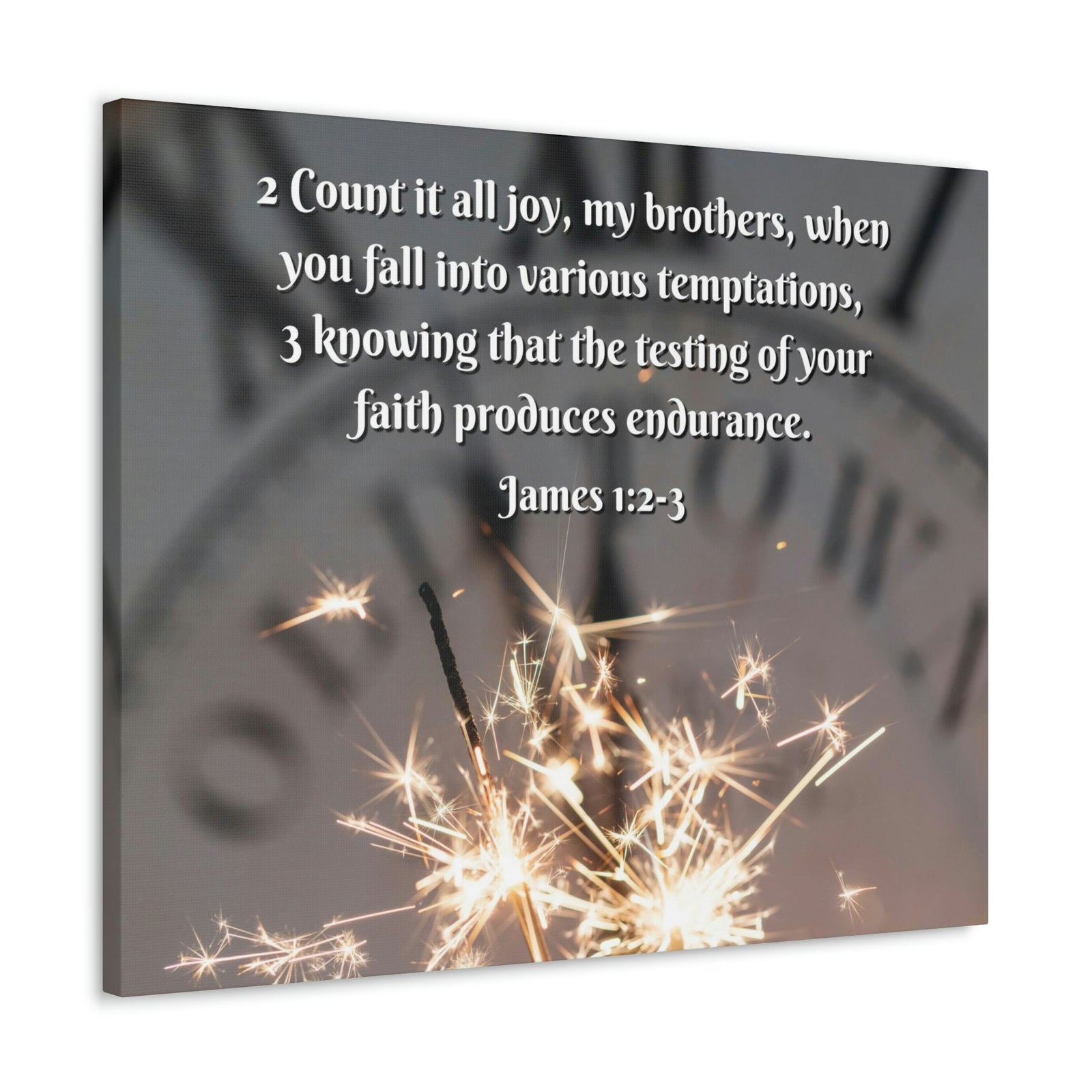 Scripture Walls Count It All Joy James 1:2 Bible Verse Canvas Christian Wall Art Ready to Hang Unframed-Express Your Love Gifts
