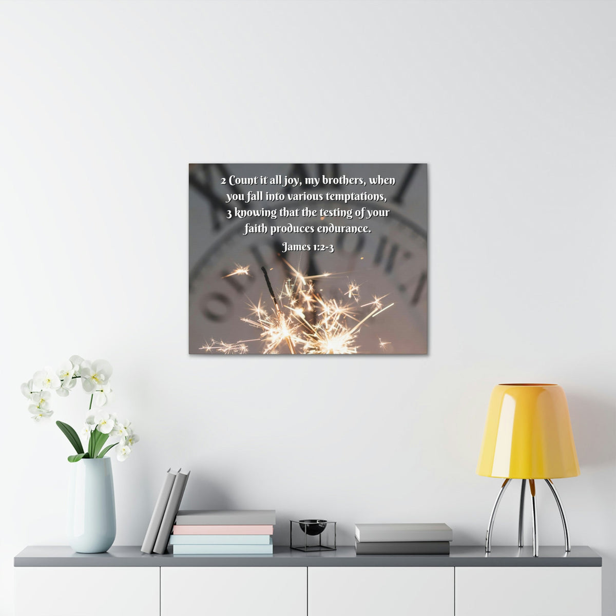Scripture Walls Count It All Joy James 1:2 Bible Verse Canvas Christian Wall Art Ready to Hang Unframed-Express Your Love Gifts