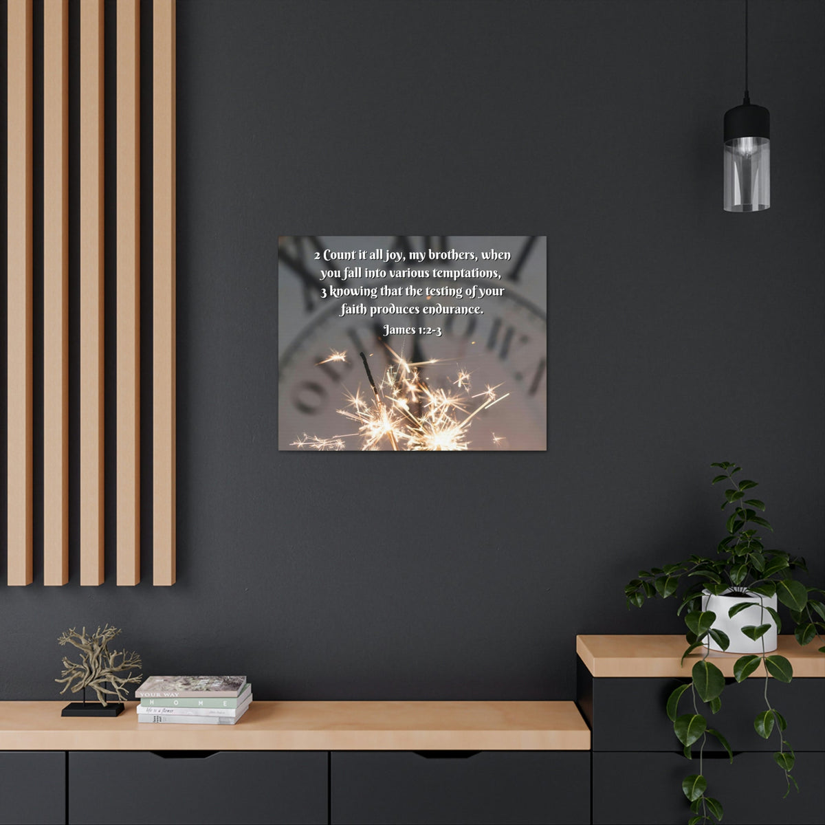 Scripture Walls Count It All Joy James 1:2 Bible Verse Canvas Christian Wall Art Ready to Hang Unframed-Express Your Love Gifts