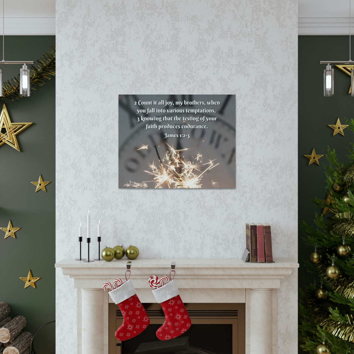 Scripture Walls Count It All Joy James 1:2 Bible Verse Canvas Christian Wall Art Ready to Hang Unframed-Express Your Love Gifts