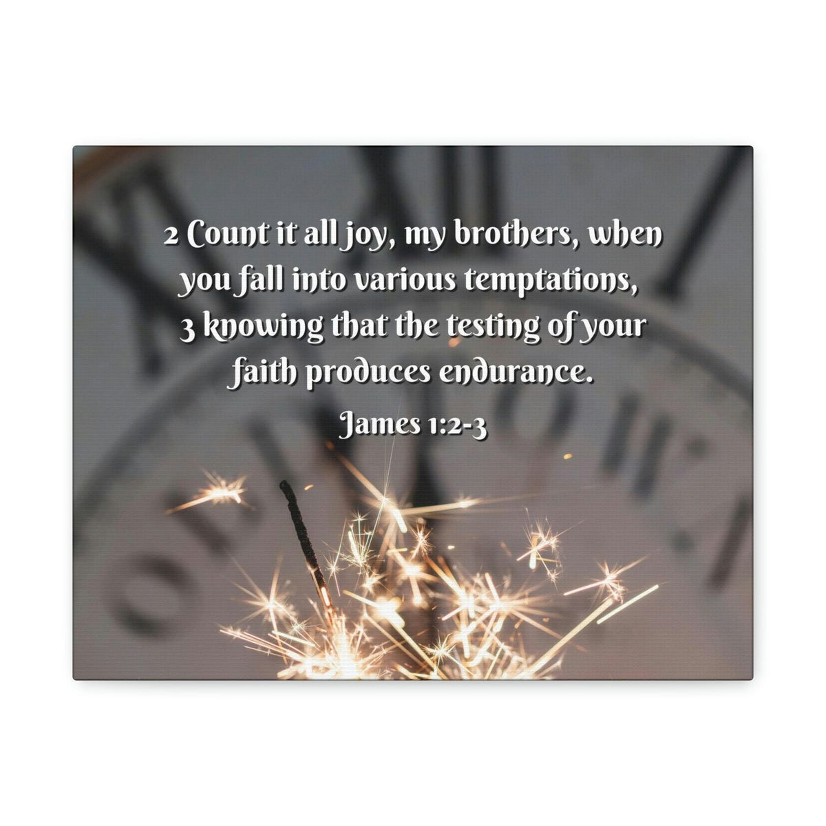 Scripture Walls Count It All Joy James 1:2 Bible Verse Canvas Christian Wall Art Ready to Hang Unframed-Express Your Love Gifts