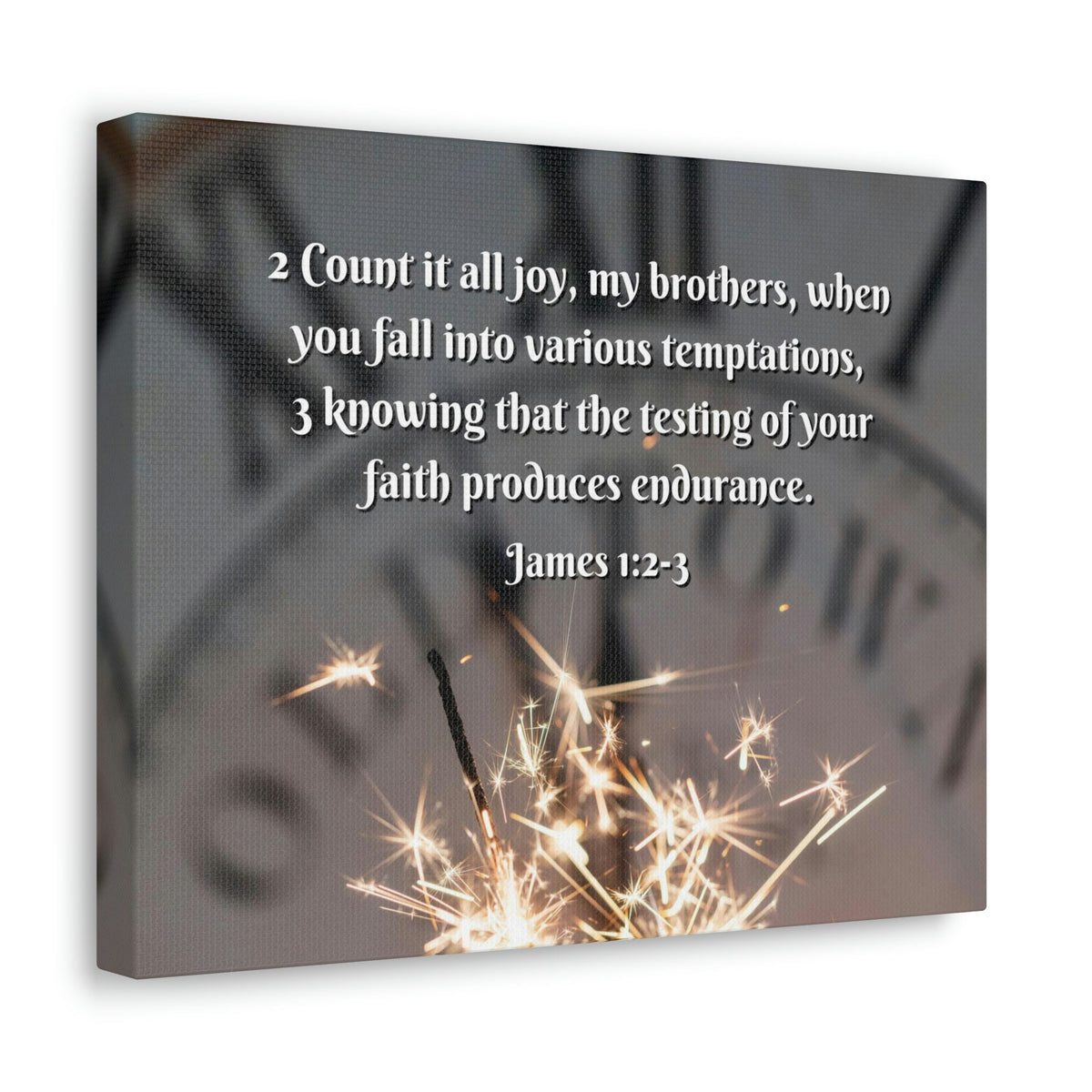 Scripture Walls Count It All Joy James 1:2 Bible Verse Canvas Christian Wall Art Ready to Hang Unframed-Express Your Love Gifts