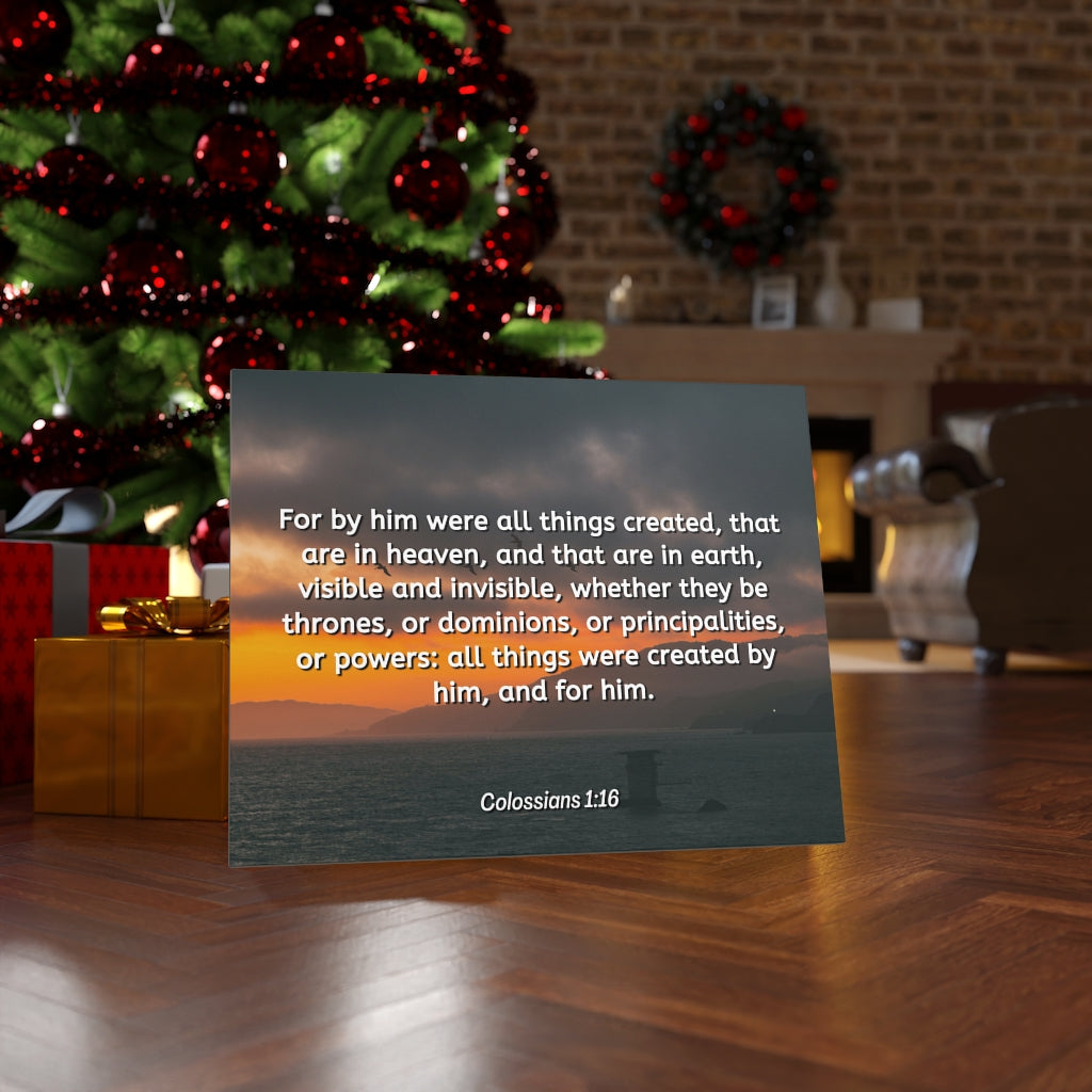 Scripture Walls Created By Him Colossians 1:16 Bible Verse Canvas Christian Wall Art Ready to Hang Unframed-Express Your Love Gifts