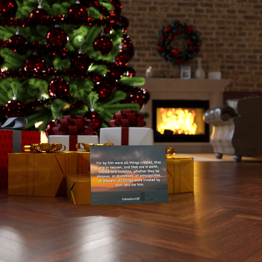 Scripture Walls Created By Him Colossians 1:16 Bible Verse Canvas Christian Wall Art Ready to Hang Unframed-Express Your Love Gifts