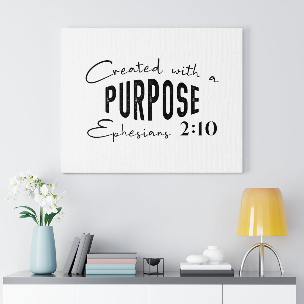 Scripture Walls Created With A Purpose Ephesians 2:10 Bible Verse Canvas Christian Wall Art Ready to Hang Unframed-Express Your Love Gifts