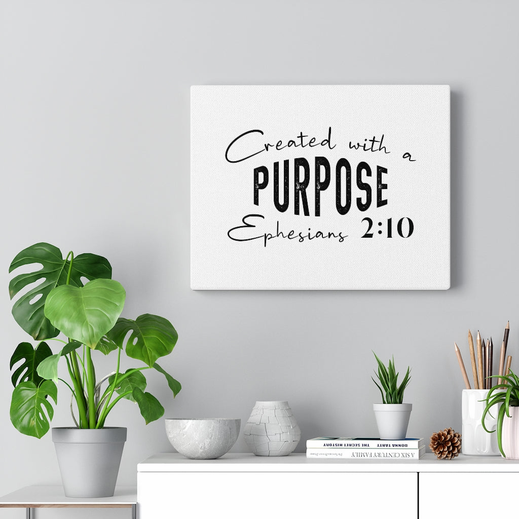 Scripture Walls Created With A Purpose Ephesians 2:10 Bible Verse Canvas Christian Wall Art Ready to Hang Unframed-Express Your Love Gifts