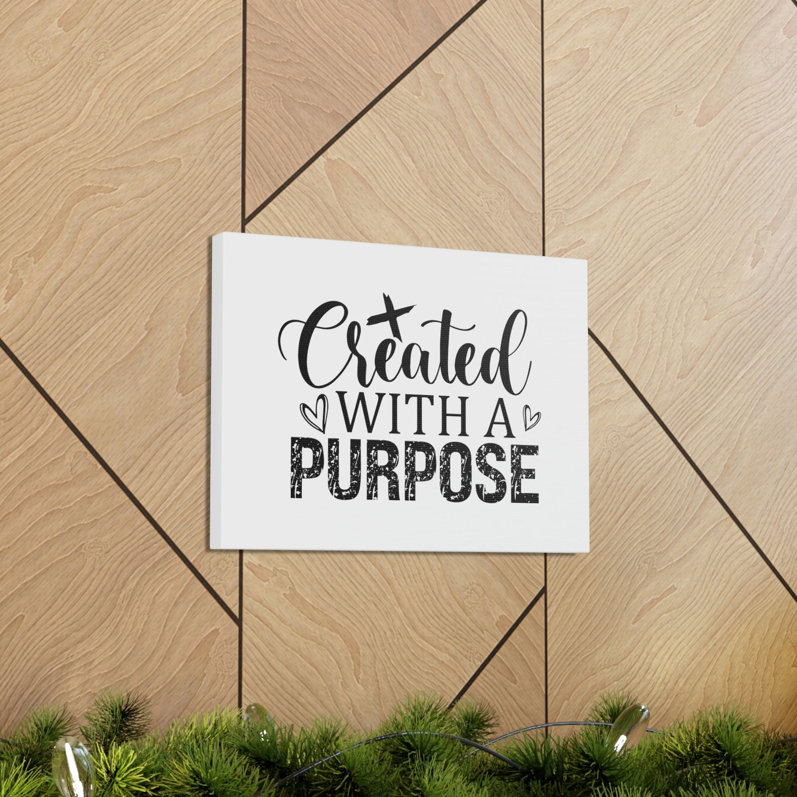 Scripture Walls Created With A Purpose Romans 8:28 White Hearts Christian Wall Art Bible Verse Print Ready to Hang Unframed-Express Your Love Gifts
