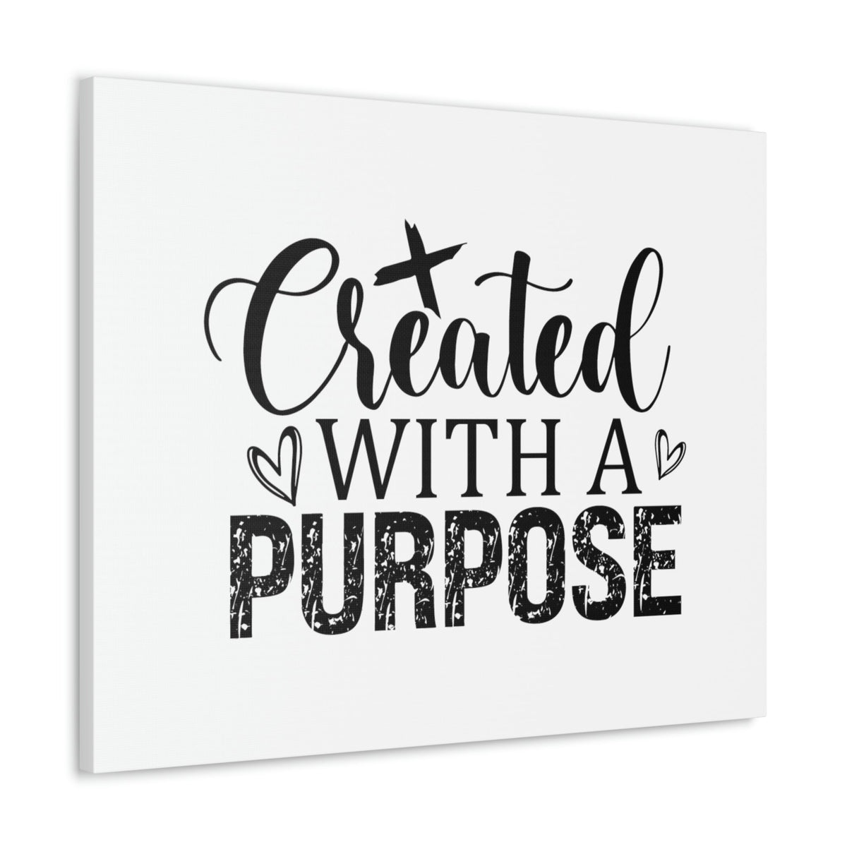 Scripture Walls Created With A Purpose Romans 8:28 White Hearts Christian Wall Art Bible Verse Print Ready to Hang Unframed-Express Your Love Gifts