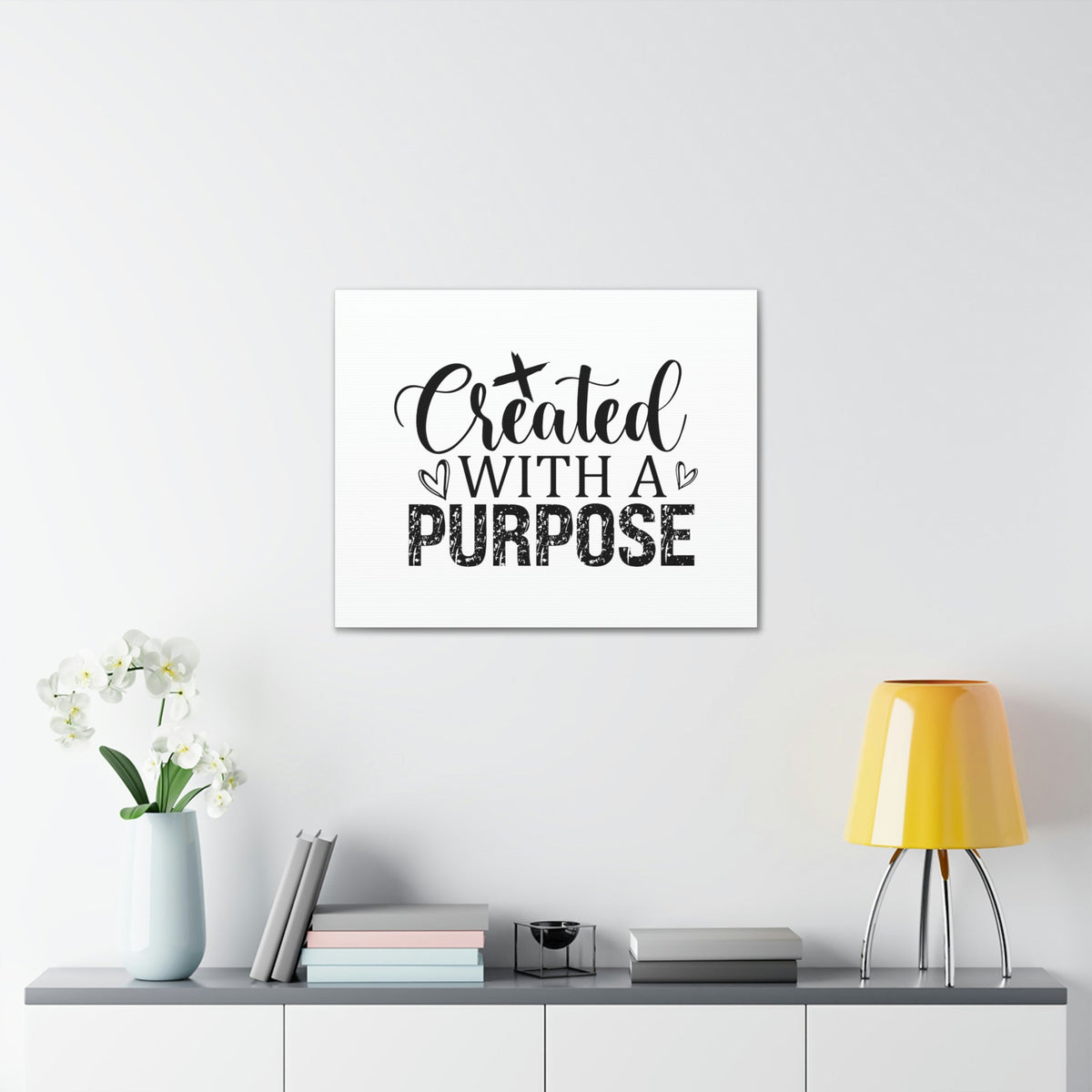 Scripture Walls Created With A Purpose Romans 8:28 White Hearts Christian Wall Art Bible Verse Print Ready to Hang Unframed-Express Your Love Gifts