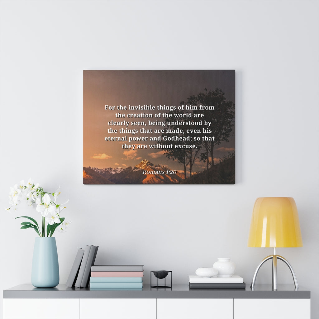Scripture Walls Creation Of The World Romans 1:20 Bible Verse Canvas Christian Wall Art Ready to Hang Unframed-Express Your Love Gifts