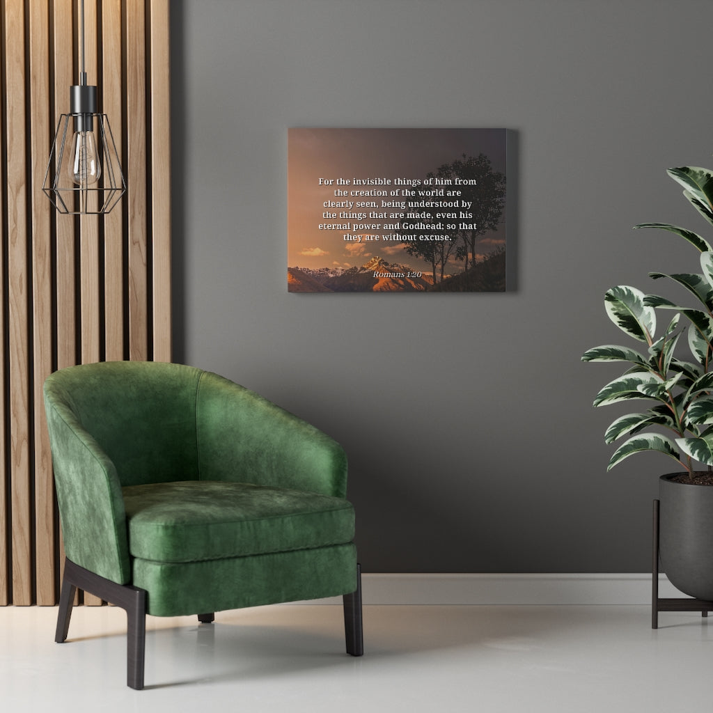 Scripture Walls Creation Of The World Romans 1:20 Bible Verse Canvas Christian Wall Art Ready to Hang Unframed-Express Your Love Gifts