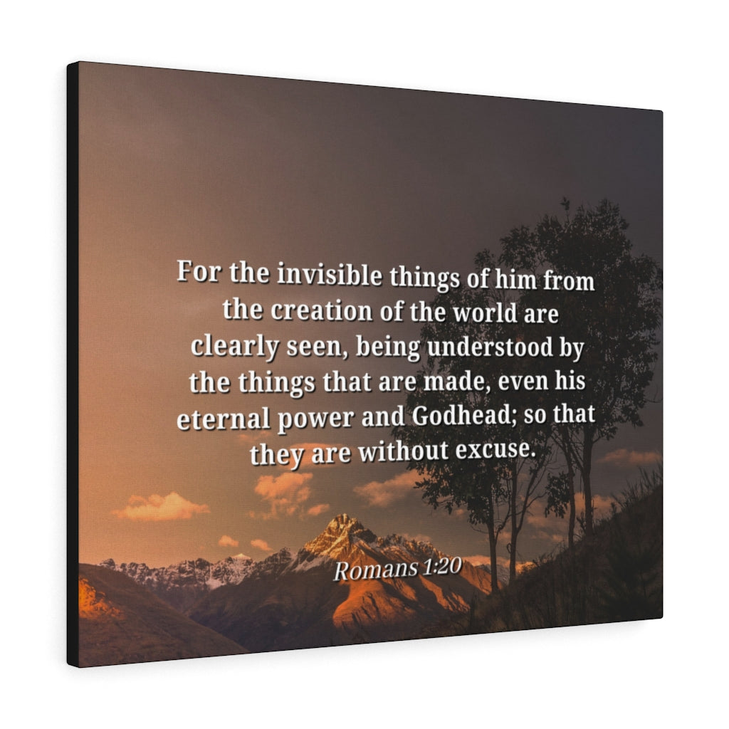 Scripture Walls Creation Of The World Romans 1:20 Bible Verse Canvas Christian Wall Art Ready to Hang Unframed-Express Your Love Gifts