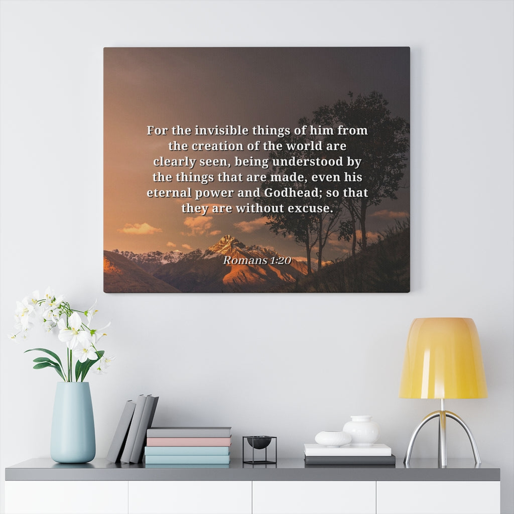 Scripture Walls Creation Of The World Romans 1:20 Bible Verse Canvas Christian Wall Art Ready to Hang Unframed-Express Your Love Gifts