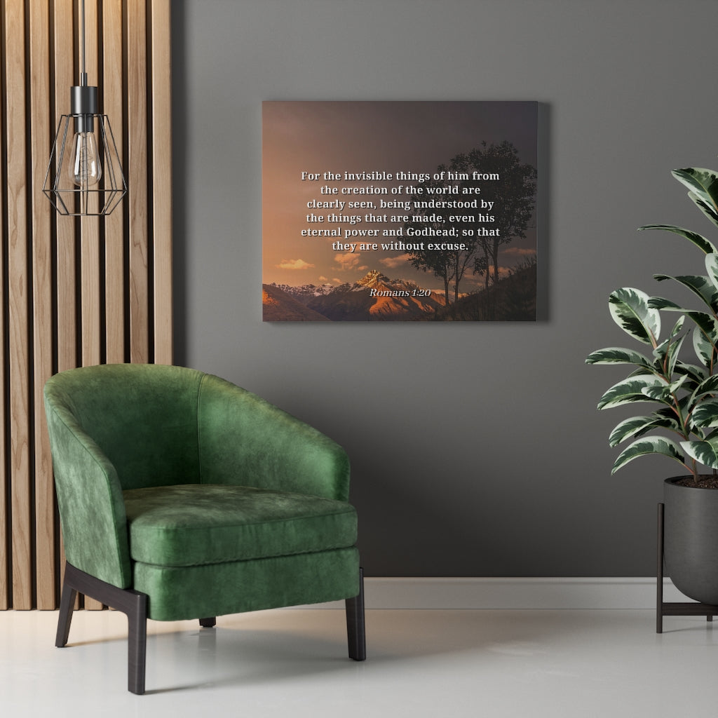 Scripture Walls Creation Of The World Romans 1:20 Bible Verse Canvas Christian Wall Art Ready to Hang Unframed-Express Your Love Gifts