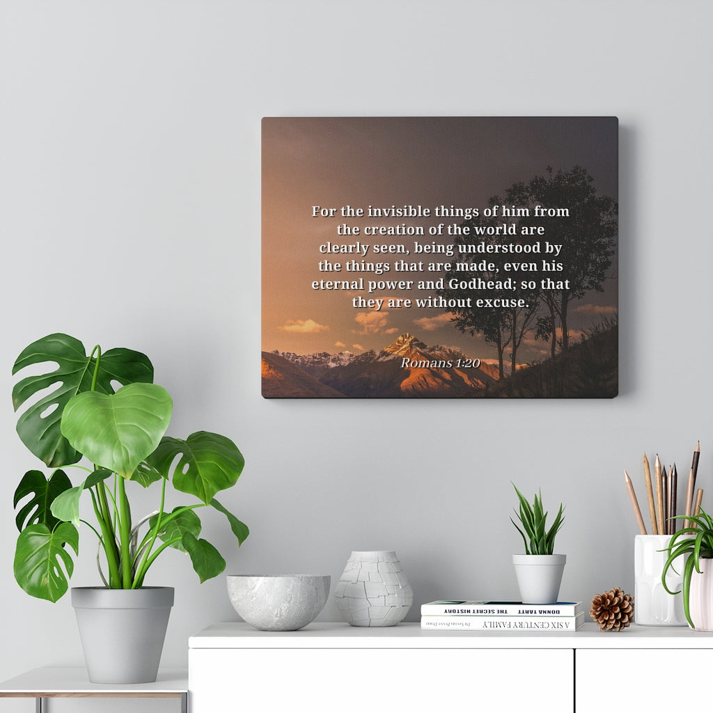 Scripture Walls Creation Of The World Romans 1:20 Bible Verse Canvas Christian Wall Art Ready to Hang Unframed-Express Your Love Gifts
