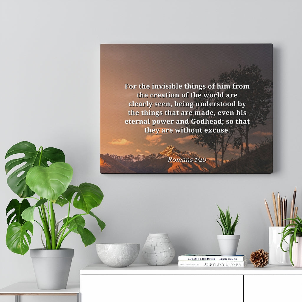 Scripture Walls Creation Of The World Romans 1:20 Bible Verse Canvas Christian Wall Art Ready to Hang Unframed-Express Your Love Gifts