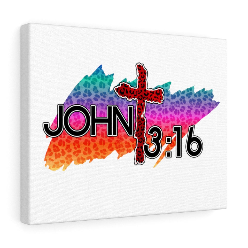 Scripture Walls Cross Jaguar John 3:16 Bible Verse Canvas Christian Wall Art Ready to Hang Unframed-Express Your Love Gifts