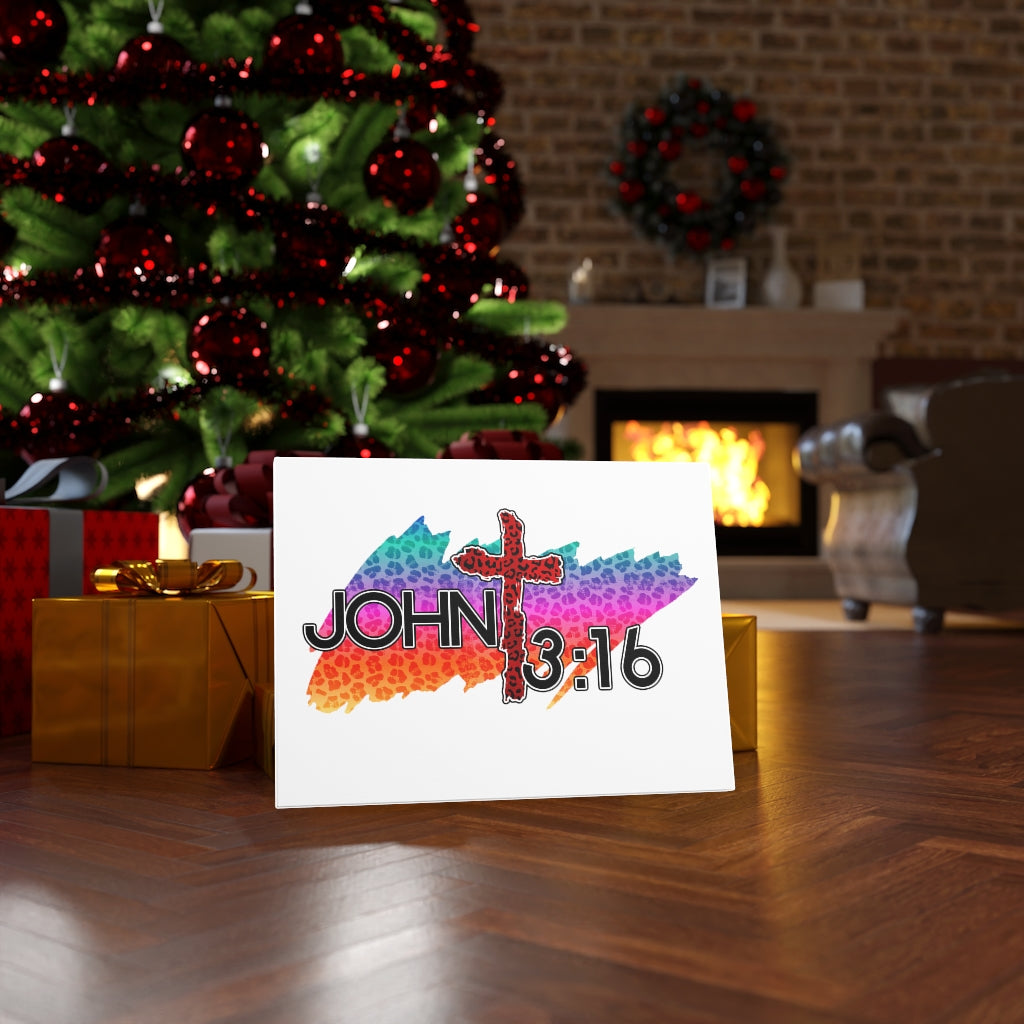Scripture Walls Cross Jaguar John 3:16 Bible Verse Canvas Christian Wall Art Ready to Hang Unframed-Express Your Love Gifts