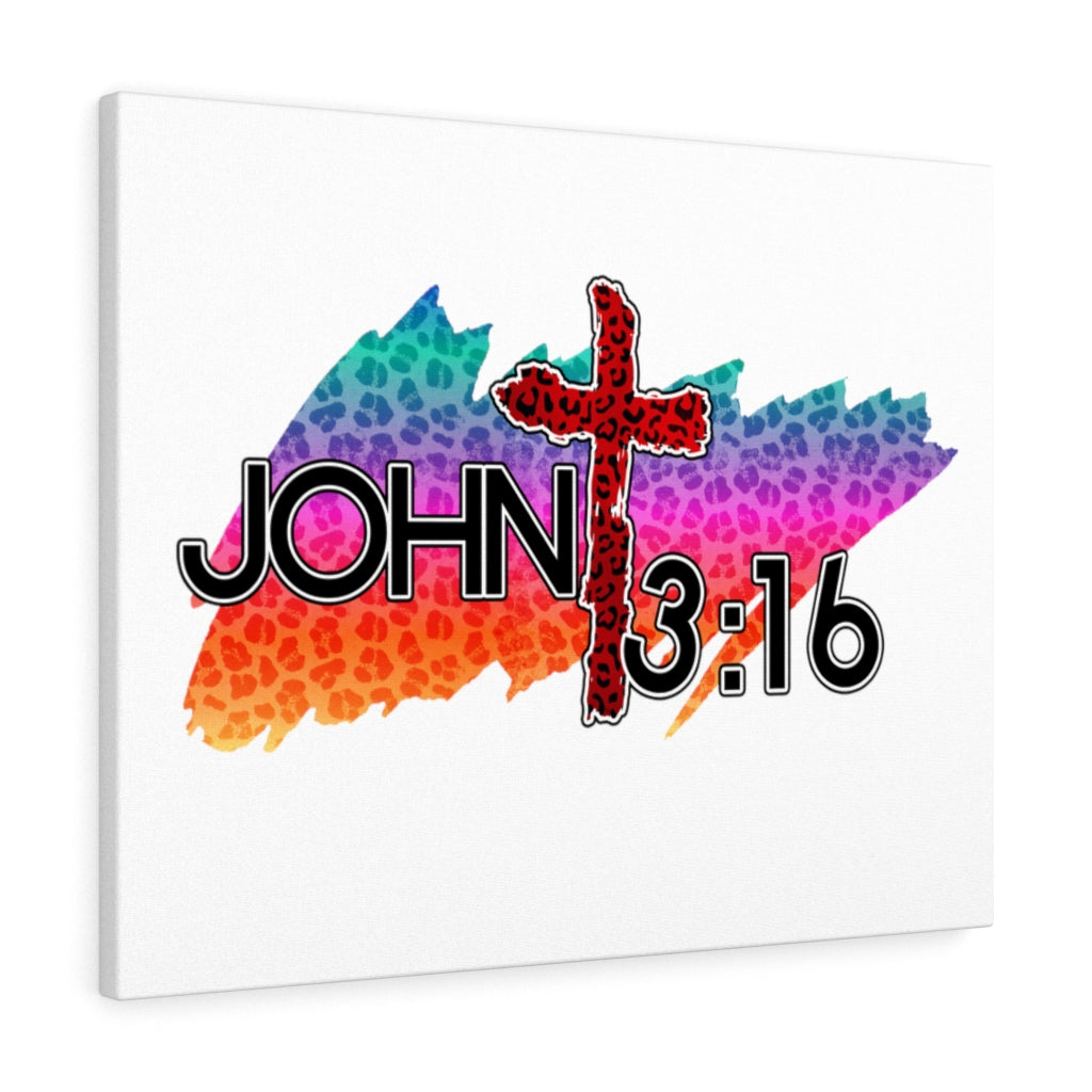 Scripture Walls Cross Jaguar John 3:16 Bible Verse Canvas Christian Wall Art Ready to Hang Unframed-Express Your Love Gifts