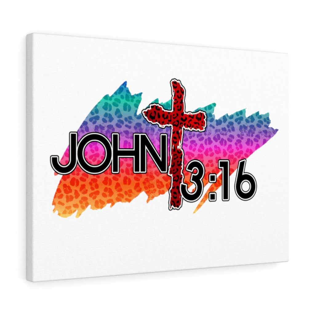 Scripture Walls Cross Jaguar John 3:16 Bible Verse Canvas Christian Wall Art Ready to Hang Unframed-Express Your Love Gifts
