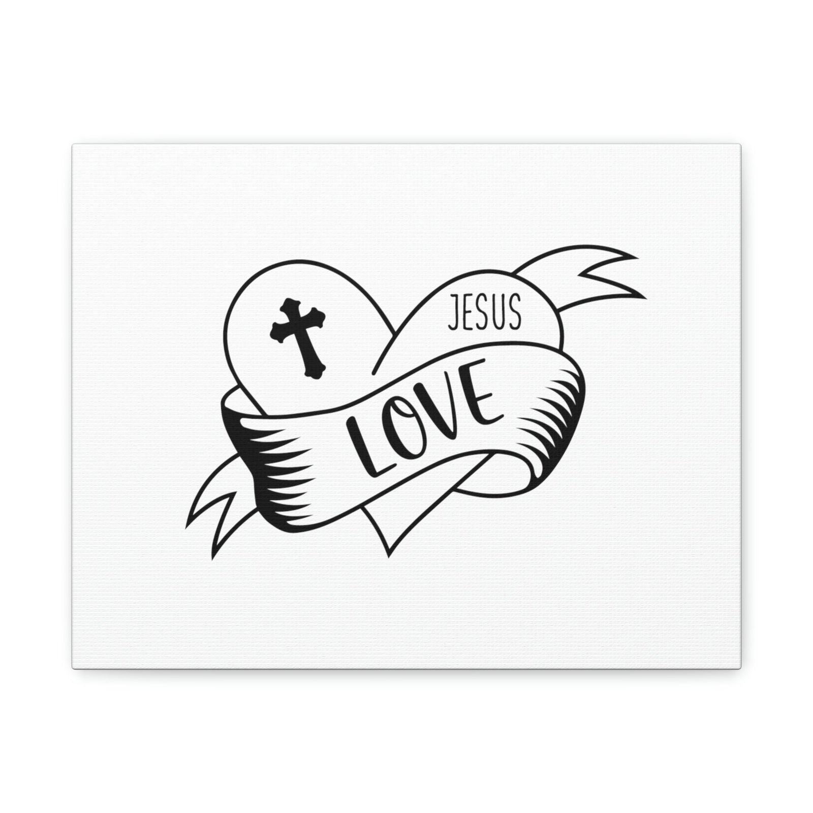 Scripture Walls Cross Love Jesus Romans 5:8 Heart Christian Wall Art Bible Verse Print Ready to Hang Unframed-Express Your Love Gifts