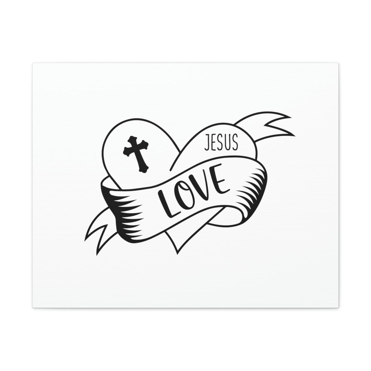 Scripture Walls Cross Love Jesus Romans 5:8 Heart Christian Wall Art Bible Verse Print Ready to Hang Unframed-Express Your Love Gifts
