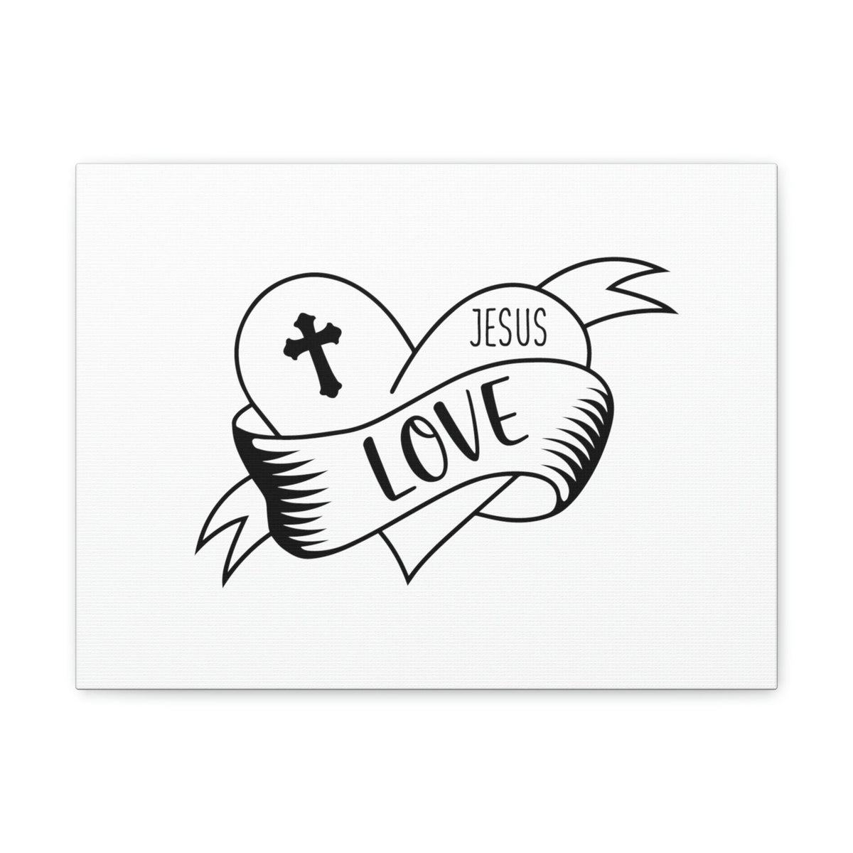 Scripture Walls Cross Love Jesus Romans 5:8 Heart Christian Wall Art Bible Verse Print Ready to Hang Unframed-Express Your Love Gifts