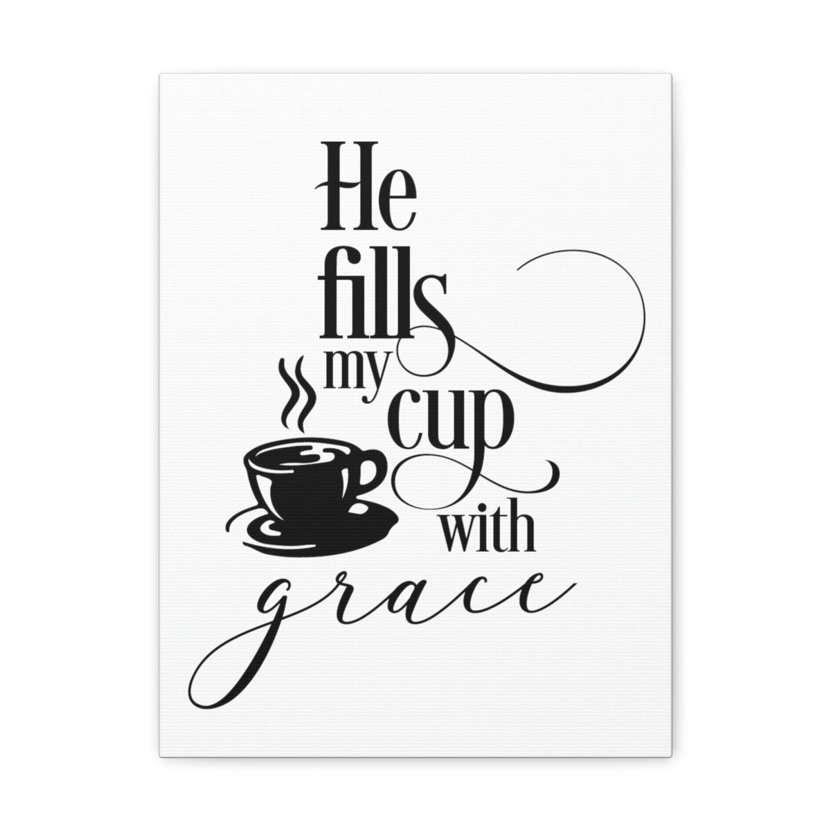 Scripture Walls Cup With Grace John 1:16 Christian Wall Art Print Ready to Hang Unframed-Express Your Love Gifts