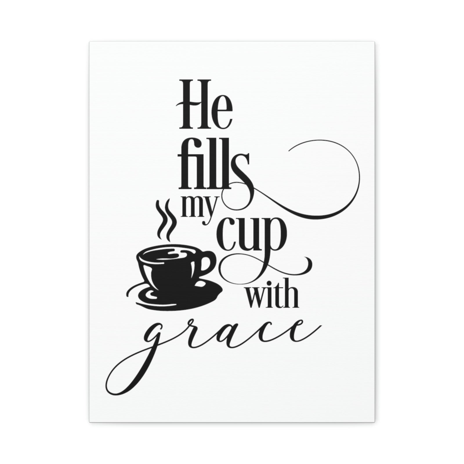 Scripture Walls Cup With Grace John 1:16 Christian Wall Art Print Ready to Hang Unframed-Express Your Love Gifts