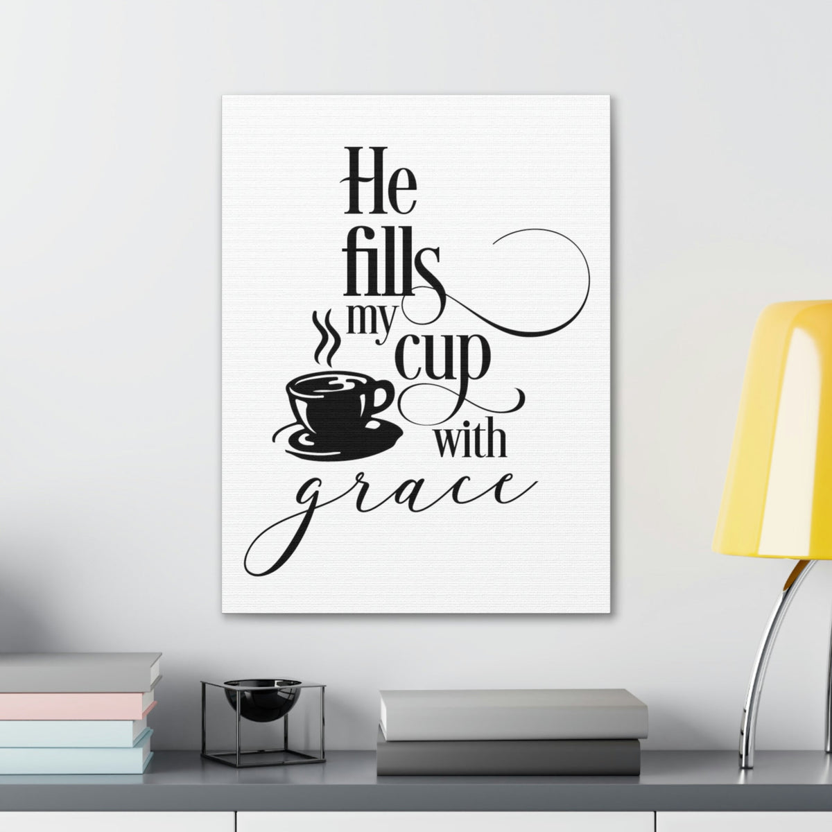 Scripture Walls Cup With Grace John 1:16 Christian Wall Art Print Ready to Hang Unframed-Express Your Love Gifts