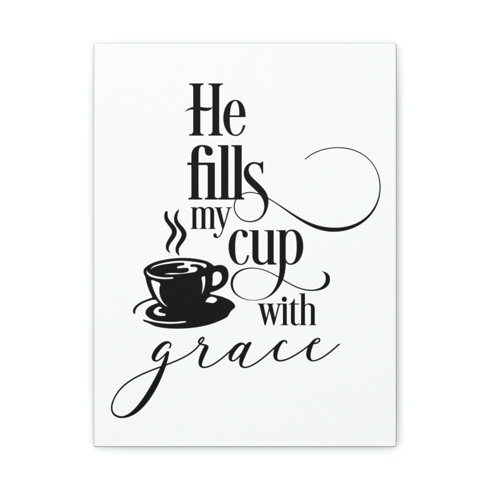 Scripture Walls Cup With Grace John 1:16 Christian Wall Art Print Ready to Hang Unframed-Express Your Love Gifts