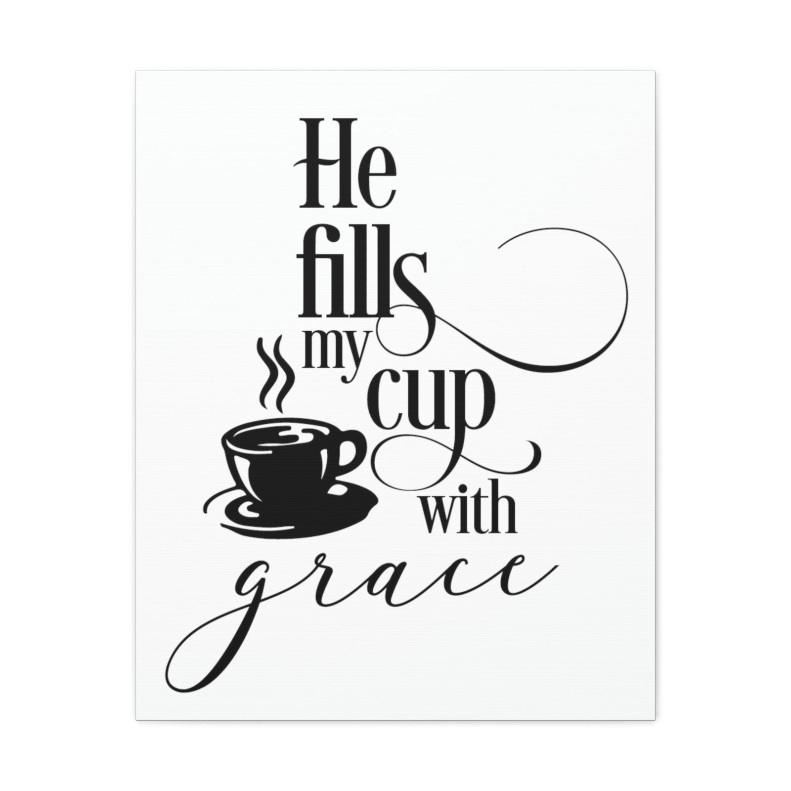 Scripture Walls Cup With Grace John 1:16 Christian Wall Art Print Ready to Hang Unframed-Express Your Love Gifts