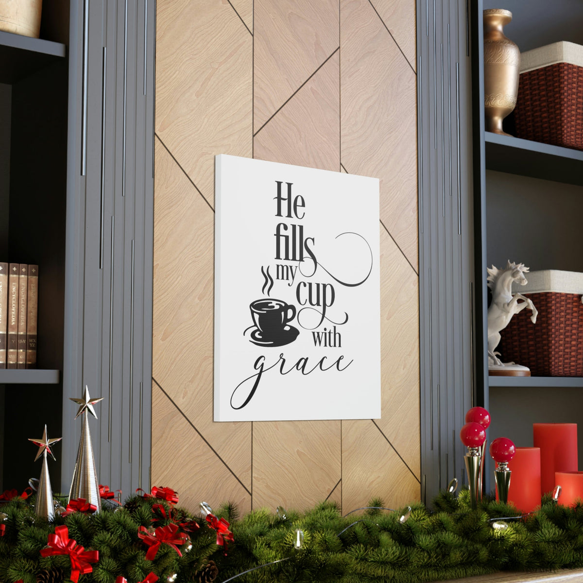 Scripture Walls Cup With Grace John 1:16 Christian Wall Art Print Ready to Hang Unframed-Express Your Love Gifts