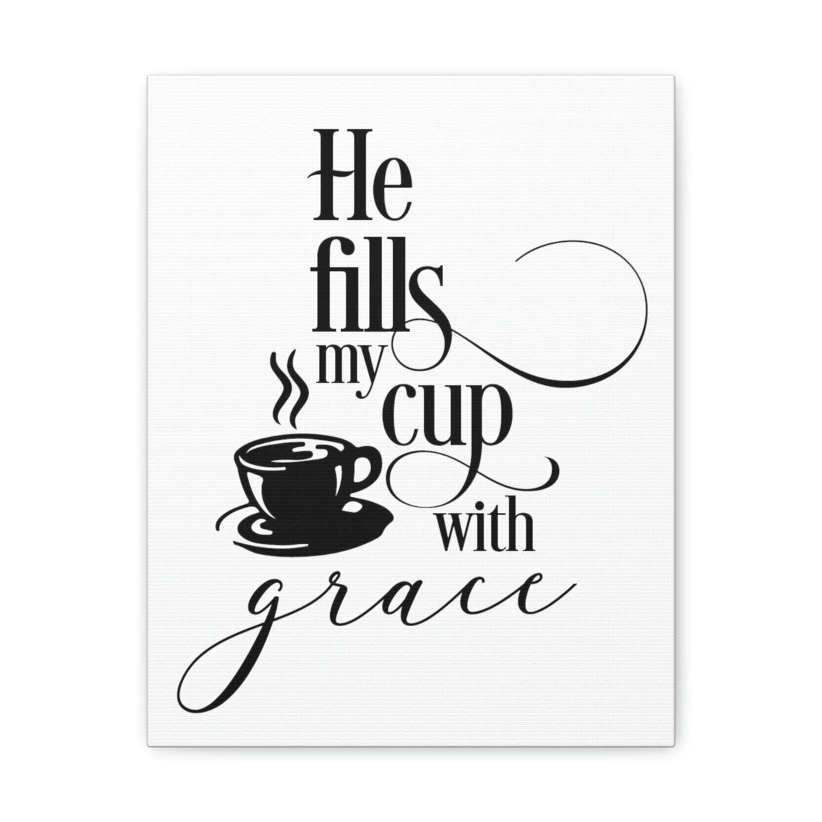 Scripture Walls Cup With Grace John 1:16 Christian Wall Art Print Ready to Hang Unframed-Express Your Love Gifts