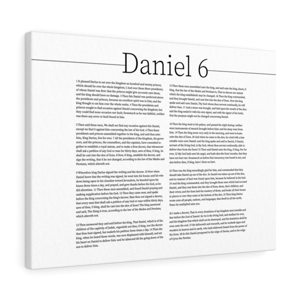 Scripture Walls Daniel & the LionÃ¢ÂÂs Den Daniel 6 Bible Verse Canvas Christian Wall Art Ready to Hang Unframed-Express Your Love Gifts