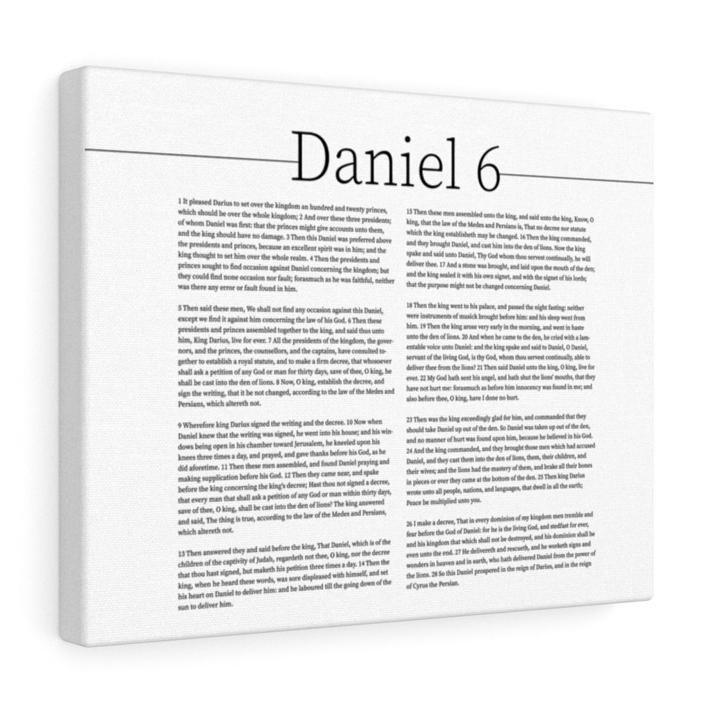 Scripture Walls Daniel & the LionÃ¢ÂÂs Den Daniel 6 Bible Verse Canvas Christian Wall Art Ready to Hang Unframed-Express Your Love Gifts