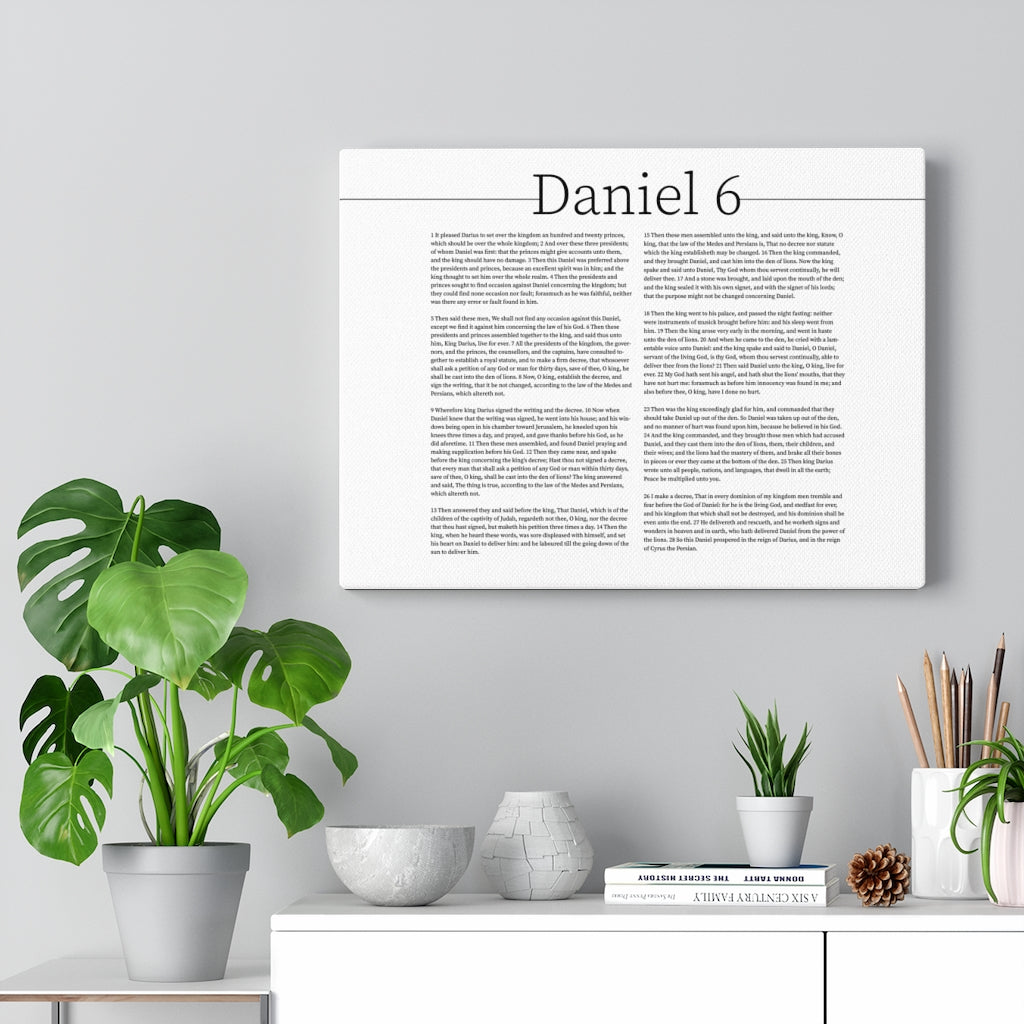 Scripture Walls Daniel & the LionÃ¢ÂÂs Den Daniel 6 Bible Verse Canvas Christian Wall Art Ready to Hang Unframed-Express Your Love Gifts