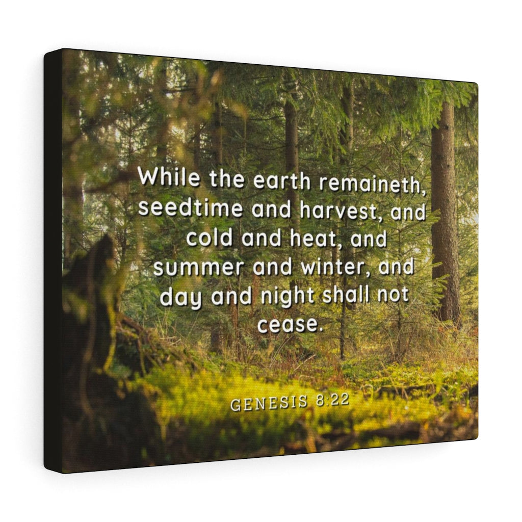 Scripture Walls Day And Night Genesis 8:22 Bible Verse Canvas Christian Wall Art Ready to Hang Unframed-Express Your Love Gifts