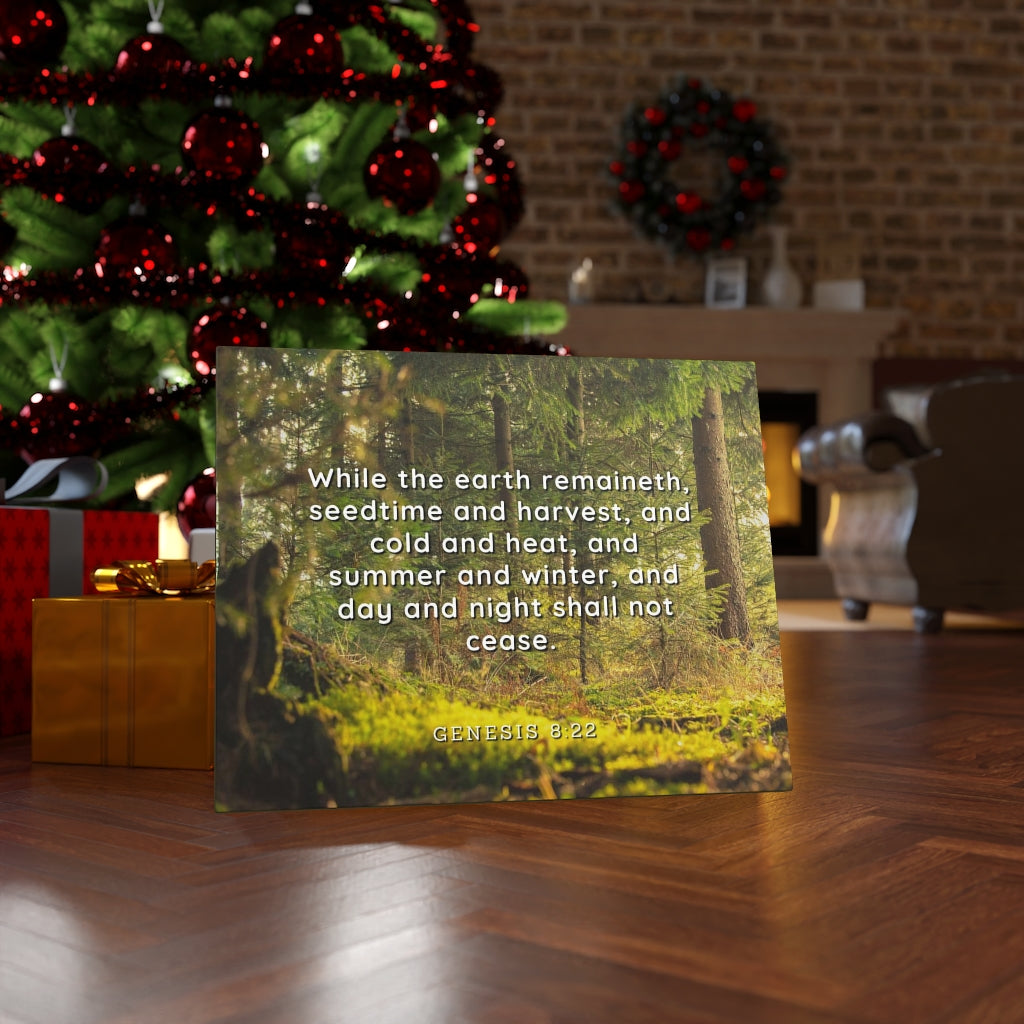 Scripture Walls Day And Night Genesis 8:22 Bible Verse Canvas Christian Wall Art Ready to Hang Unframed-Express Your Love Gifts