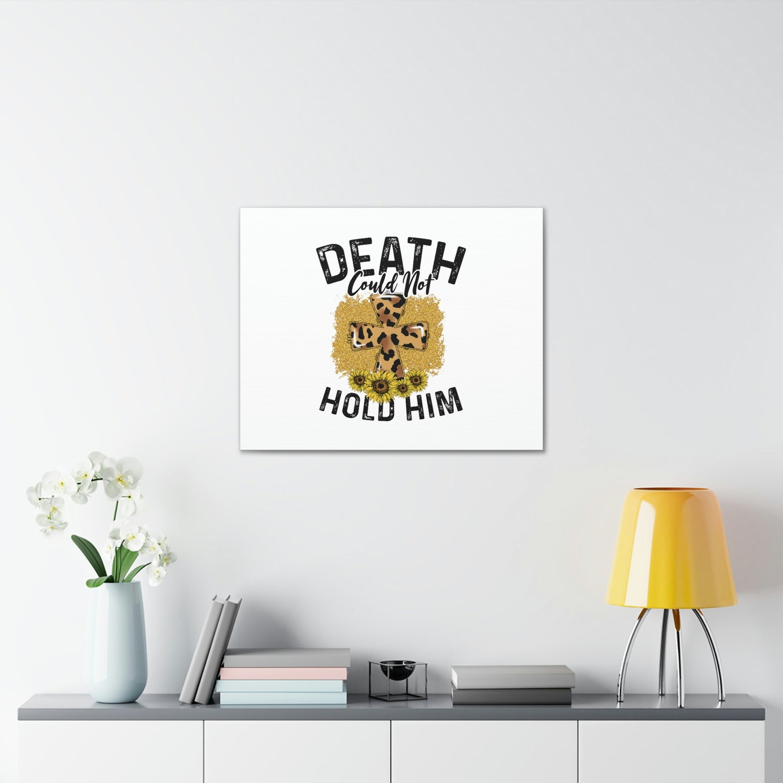 Scripture Walls Death Couldn't Hold Him 1 Corinthians 15:55-57 Animal Print Christian Wall Art Bible Verse Print Ready to Hang Unframed-Express Your Love Gifts