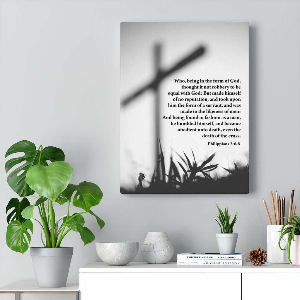 Scripture Walls Death of The Cross Philippians 2:6-8 Wall Art Christian Home Decor Unframed-Express Your Love Gifts