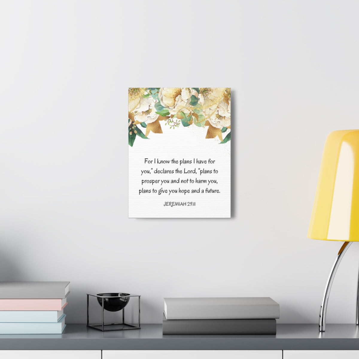 Scripture Walls Declares The Lord Jeremiah 29:11 Bible Verse Canvas Christian Wall Art Ready to Hang Unframed-Express Your Love Gifts