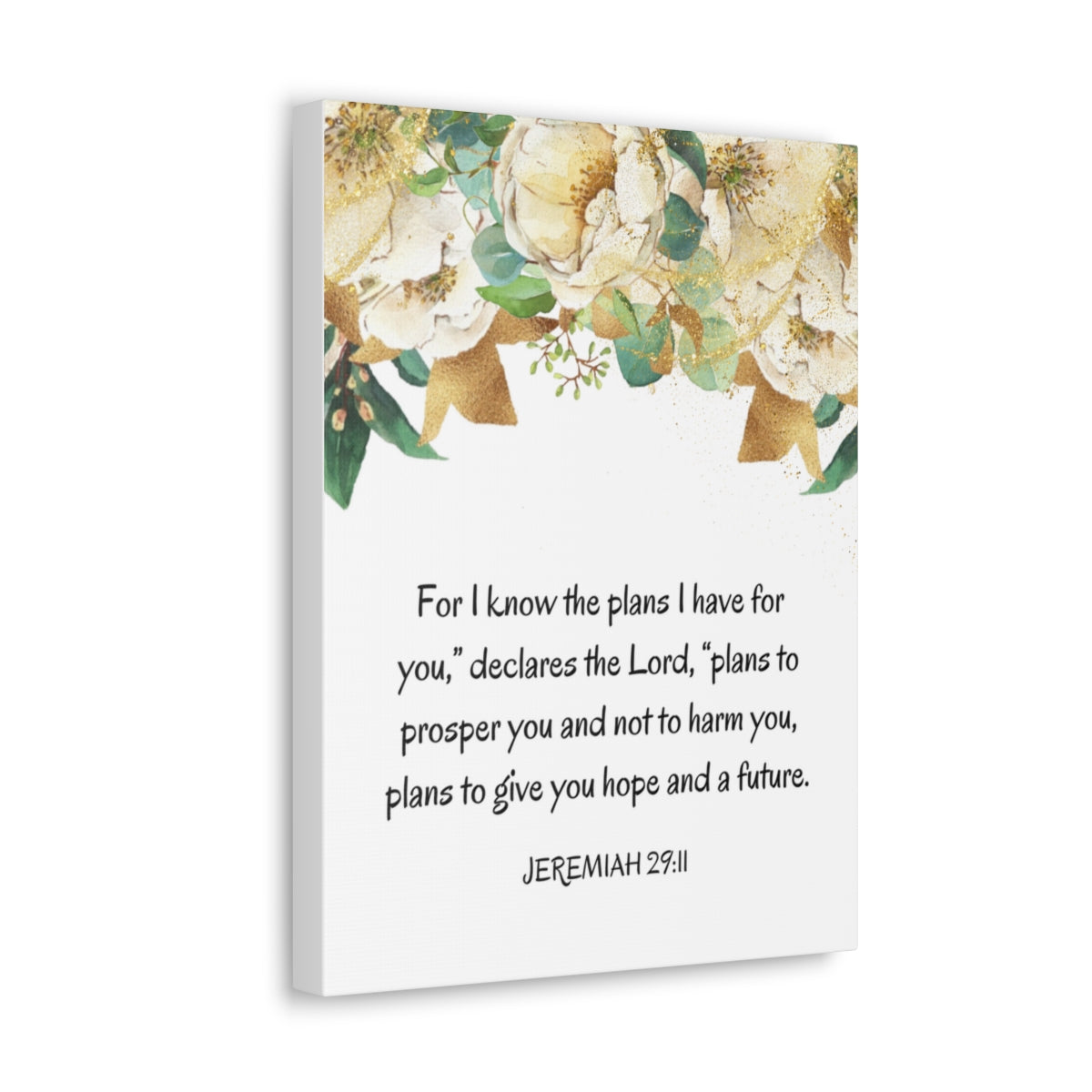 Scripture Walls Declares The Lord Jeremiah 29:11 Bible Verse Canvas Christian Wall Art Ready to Hang Unframed-Express Your Love Gifts