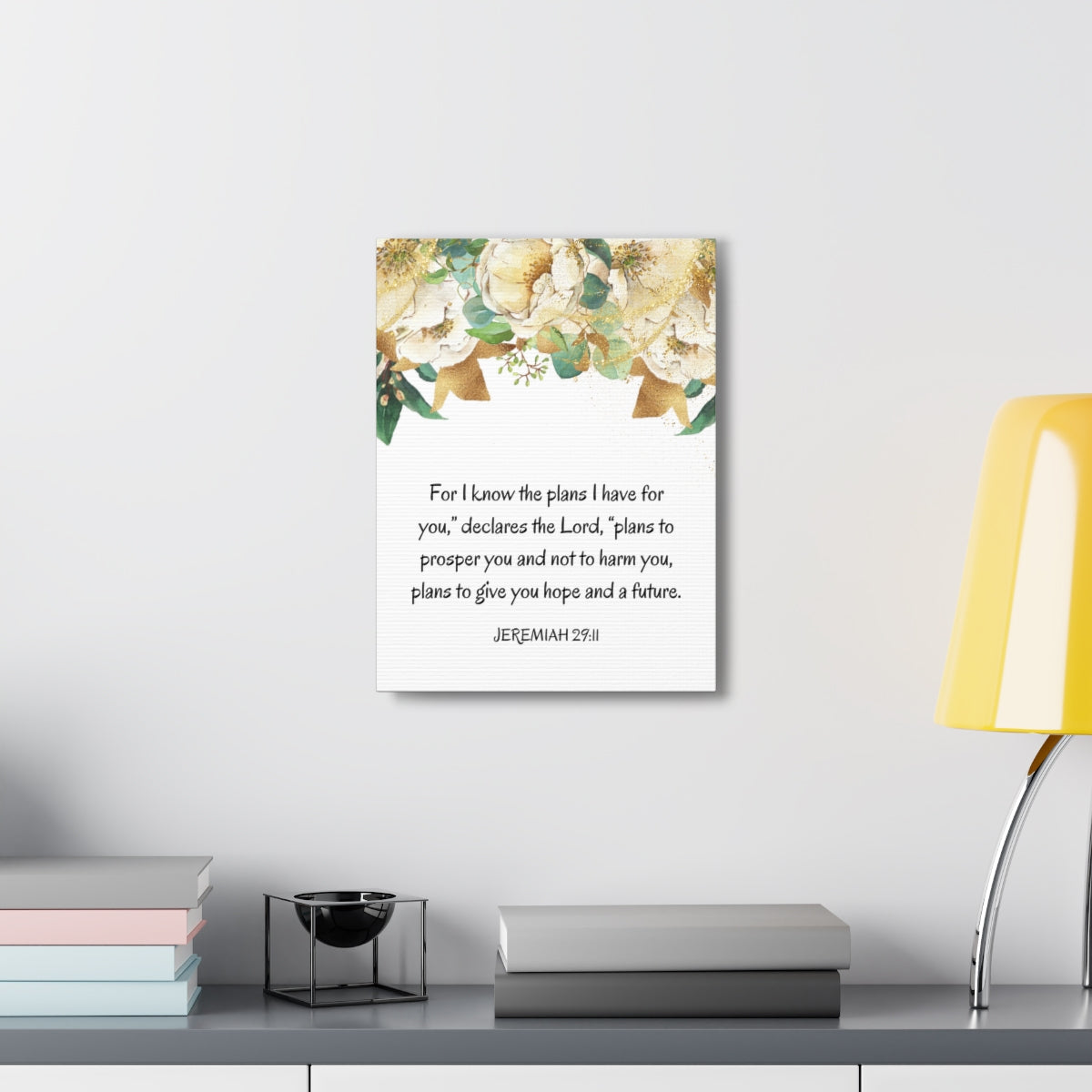 Scripture Walls Declares The Lord Jeremiah 29:11 Bible Verse Canvas Christian Wall Art Ready to Hang Unframed-Express Your Love Gifts