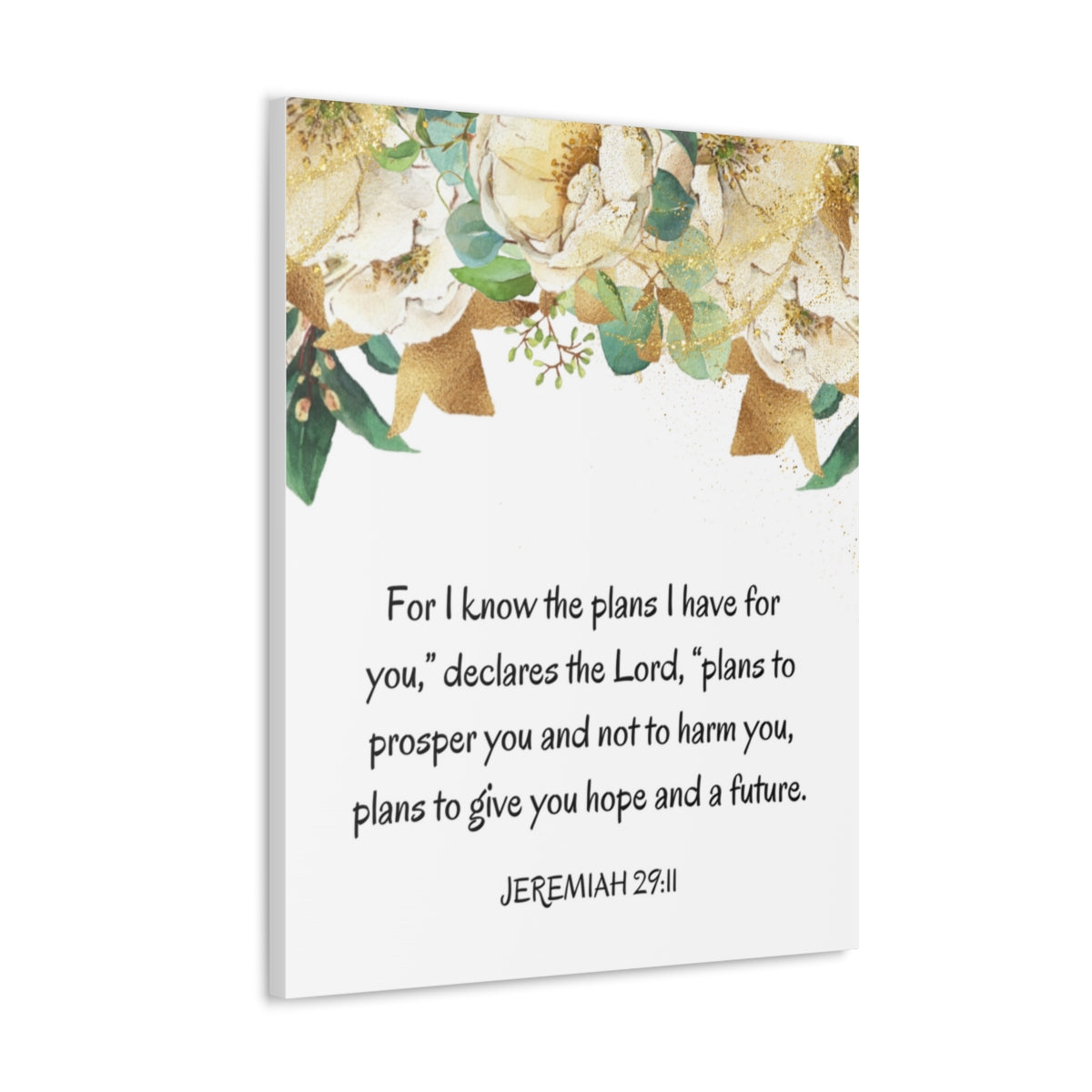 Scripture Walls Declares The Lord Jeremiah 29:11 Bible Verse Canvas Christian Wall Art Ready to Hang Unframed-Express Your Love Gifts