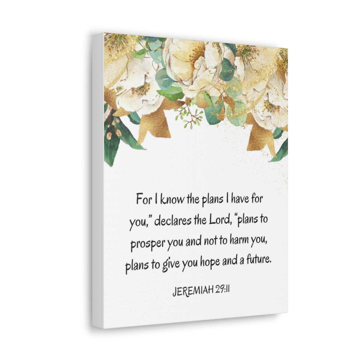 Scripture Walls Declares The Lord Jeremiah 29:11 Bible Verse Canvas Christian Wall Art Ready to Hang Unframed-Express Your Love Gifts
