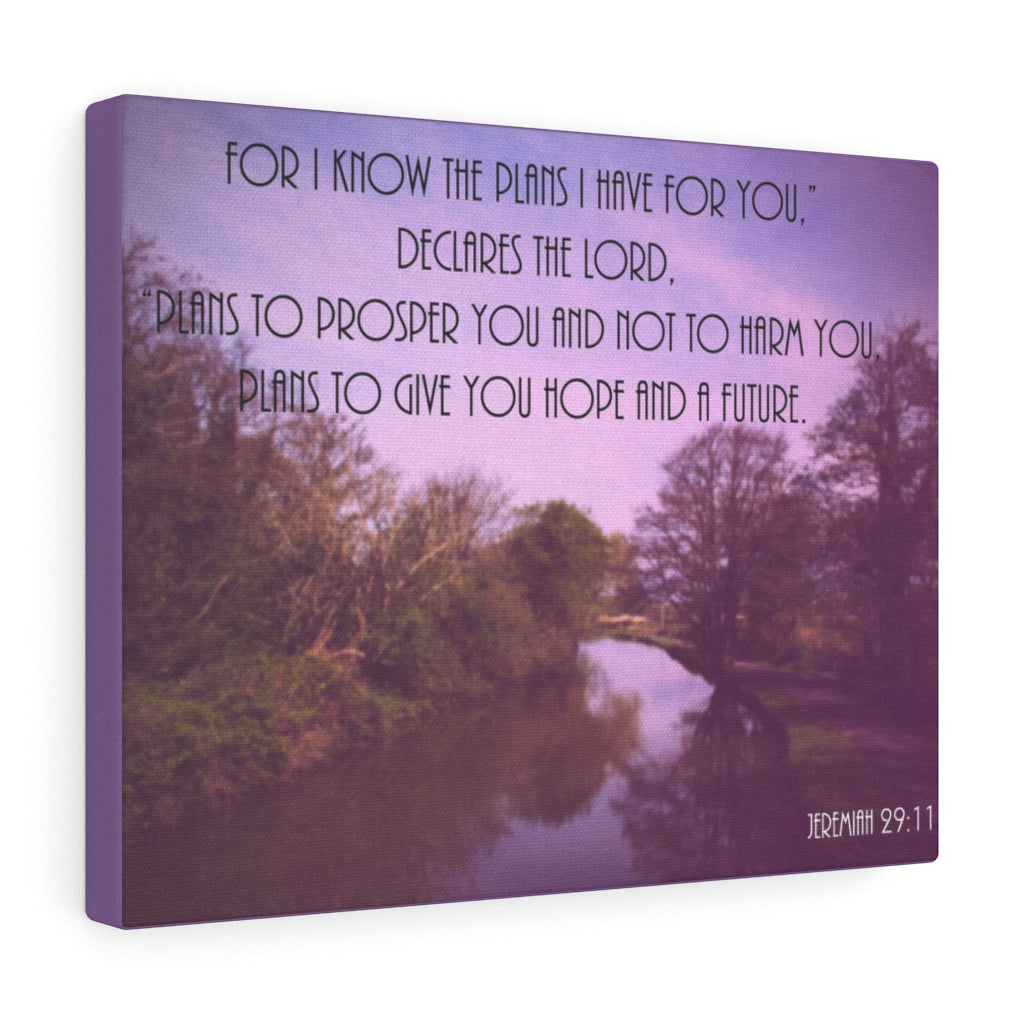 Scripture Walls DeclAres The Lord Jeremiah 29:11 Purple Bible Verse Canvas Christian Wall Art Ready to Hang Unframed-Express Your Love Gifts