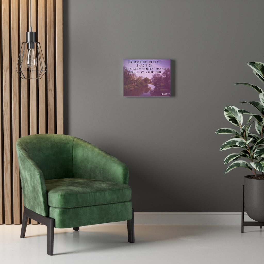 Scripture Walls DeclAres The Lord Jeremiah 29:11 Purple Bible Verse Canvas Christian Wall Art Ready to Hang Unframed-Express Your Love Gifts