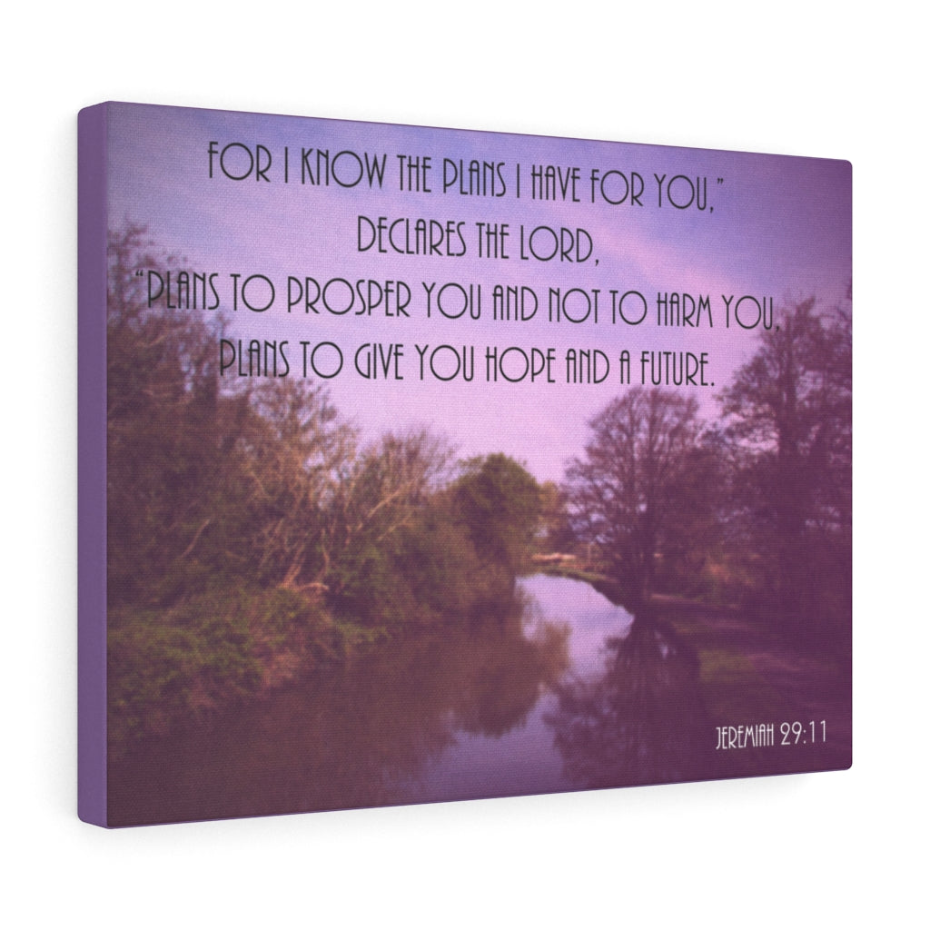 Scripture Walls DeclAres The Lord Jeremiah 29:11 Purple Bible Verse Canvas Christian Wall Art Ready to Hang Unframed-Express Your Love Gifts
