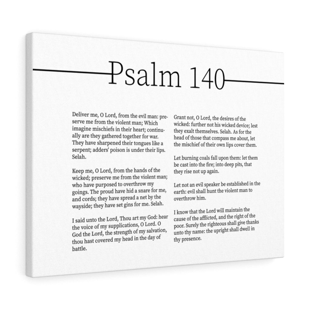 Scripture Walls Deliverance From Evil Men Psalm 140 Bible Verse Canvas Christian Wall Art Ready to Hang Unframed-Express Your Love Gifts